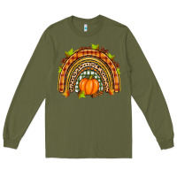 Army Green fall rainbow Long Sleeve Tee - Zillion Design Studio