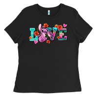 Black love stitch Ladies Tee - AdoDesignShop