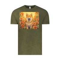 Vintage Olive shiba inu Vintage Tee - Unal Design