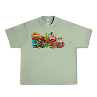 Oil Green cowboy coffee cups Urban Heavy Tee - texasbilliewilder