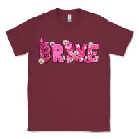 Burgundy Breast Cancer Brave Classic Tee - texasbilliewilder