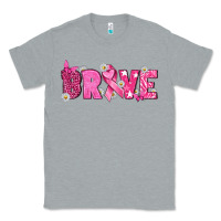 Heather Grey Breast Cancer Brave Classic Tee - texasbilliewilder