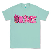 Seafoam Breast Cancer Brave Classic Tee - texasbilliewilder