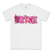 White Breast Cancer Brave Classic Tee - texasbilliewilder