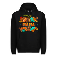 Black Thankful grateful blessed mama pumpkin Premium Hoodie - NancyCooperArtShop
