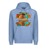 Colony Blue Thankful grateful blessed mama pumpkin Premium Hoodie - NancyCooperArtShop