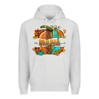 Dove Grey Thankful grateful blessed mama pumpkin Premium Hoodie - NancyCooperArtShop