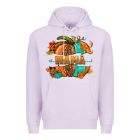 Lilac Thankful grateful blessed mama pumpkin Premium Hoodie - NancyCooperArtShop