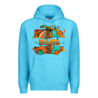 Ocean Blue Thankful grateful blessed mama pumpkin Premium Hoodie - NancyCooperArtShop