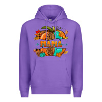 Purple Thankful grateful blessed mama pumpkin Premium Hoodie - NancyCooperArtShop
