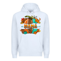 White Thankful grateful blessed mama pumpkin Premium Hoodie - NancyCooperArtShop