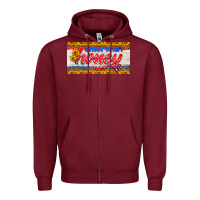 Burgundy american honey sunflower license plate Zipper Hoodie - HRA Design Shop
