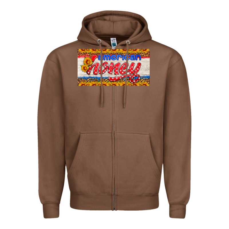 American Honey Sunflower License Plate Zipper Hoodie by HRA Design Shop | Teevron