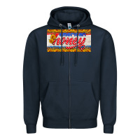 Navy american honey sunflower license plate Zipper Hoodie - HRA Design Shop
