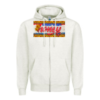 Oatmeal Heather american honey sunflower license plate Zipper Hoodie - HRA Design Shop