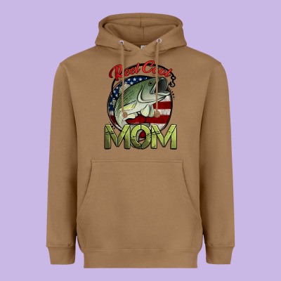 Reel Cool Mom Fishing Heavyweight Hoodie Designed By Jasminsmagicworld