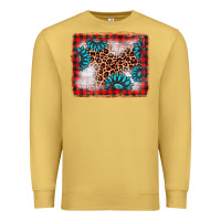 Antique Gold Christmas gemstone leopard background Premium Sweatshirt - AdoDesignShop