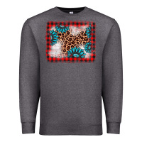 Charcoal Heather Christmas gemstone leopard background Premium Sweatshirt - AdoDesignShop
