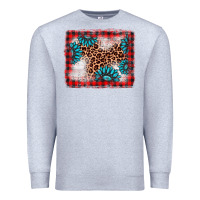 Heather Grey Christmas gemstone leopard background Premium Sweatshirt - AdoDesignShop