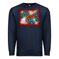 Navy Christmas gemstone leopard background Premium Sweatshirt - AdoDesignShop