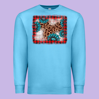Christmas Gemstone Leopard Background Premium Sweatshirt Designed By Adodesignshop