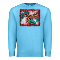 Ocean Blue Christmas gemstone leopard background Premium Sweatshirt - AdoDesignShop