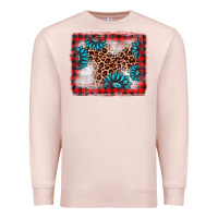 Pale Pink Christmas gemstone leopard background Premium Sweatshirt - AdoDesignShop