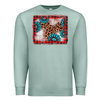 Seafoam Christmas gemstone leopard background Premium Sweatshirt - AdoDesignShop