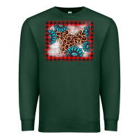 Sports Green Christmas gemstone leopard background Premium Sweatshirt - AdoDesignShop