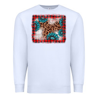 White Christmas gemstone leopard background Premium Sweatshirt - AdoDesignShop