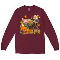 Burgundy fall farm animals Long Sleeve Tee - Zillion Design Studio