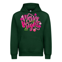 Forest Green merry and bright Urban Hoodie - MaliasSmallBusiness