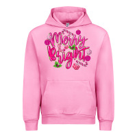 Fuchsia Pink merry and bright Urban Hoodie - MaliasSmallBusiness