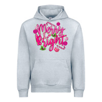 Heather Grey merry and bright Urban Hoodie - MaliasSmallBusiness