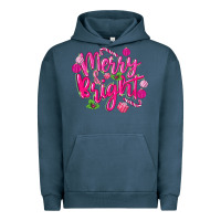 Pigment Midnight Navy merry and bright Urban Hoodie - MaliasSmallBusiness