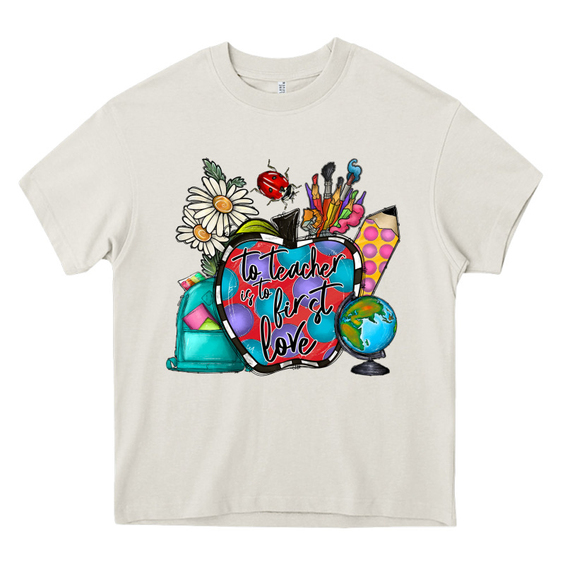 To Teacher Is To First Love Heavy Core Tee by CowhideDigitalArt | Teevron