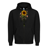 Black mama sunflower Zipper Hoodie - RacoonDesign