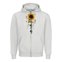Dove Grey mama sunflower Zipper Hoodie - RacoonDesign