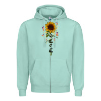 Seafoam mama sunflower Zipper Hoodie - RacoonDesign