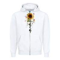 White mama sunflower Zipper Hoodie - RacoonDesign