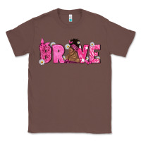 Chestnut Breast Cancer Brave with Afro Woman Classic Tee - texasbilliewilder