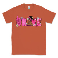 Copper Breast Cancer Brave with Afro Woman Classic Tee - texasbilliewilder