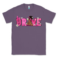 Lavender Breast Cancer Brave with Afro Woman Classic Tee - texasbilliewilder
