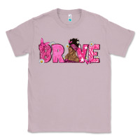 Lilac Breast Cancer Brave with Afro Woman Classic Tee - texasbilliewilder