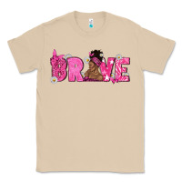 Mushroom Breast Cancer Brave with Afro Woman Classic Tee - texasbilliewilder