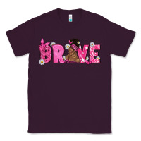 Plum Breast Cancer Brave with Afro Woman Classic Tee - texasbilliewilder