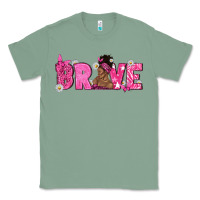 Sage Breast Cancer Brave with Afro Woman Classic Tee - texasbilliewilder