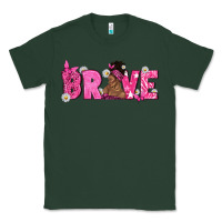 Sports Green Breast Cancer Brave with Afro Woman Classic Tee - texasbilliewilder