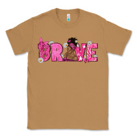 Toasted Coconut Breast Cancer Brave with Afro Woman Classic Tee - texasbilliewilder