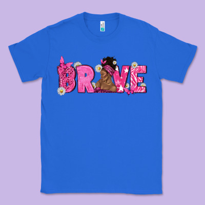Breast Cancer Brave With Afro Woman Classic Tee Designed By Texasbilliewilder